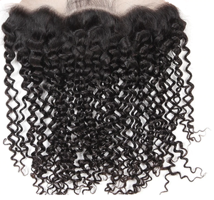 Brazilian Curly Preplucked  Frontal